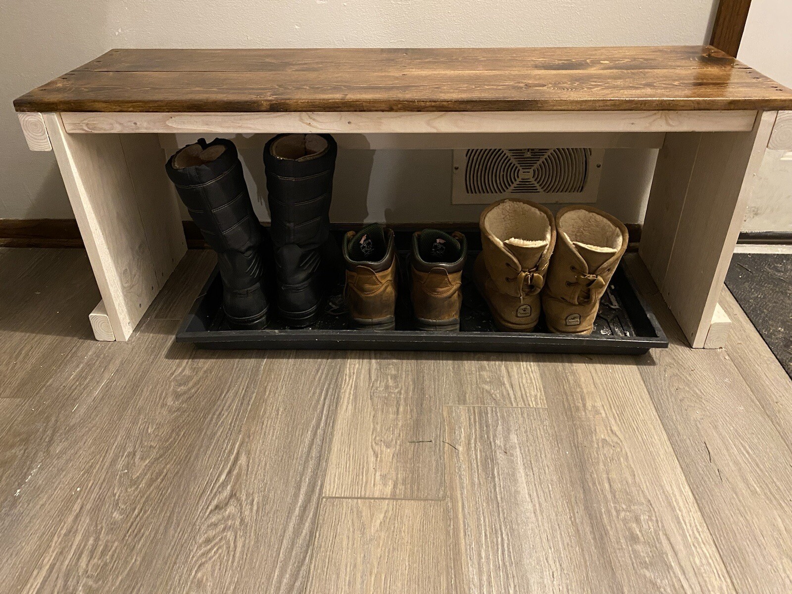 Wood Bench Entryway Foyer