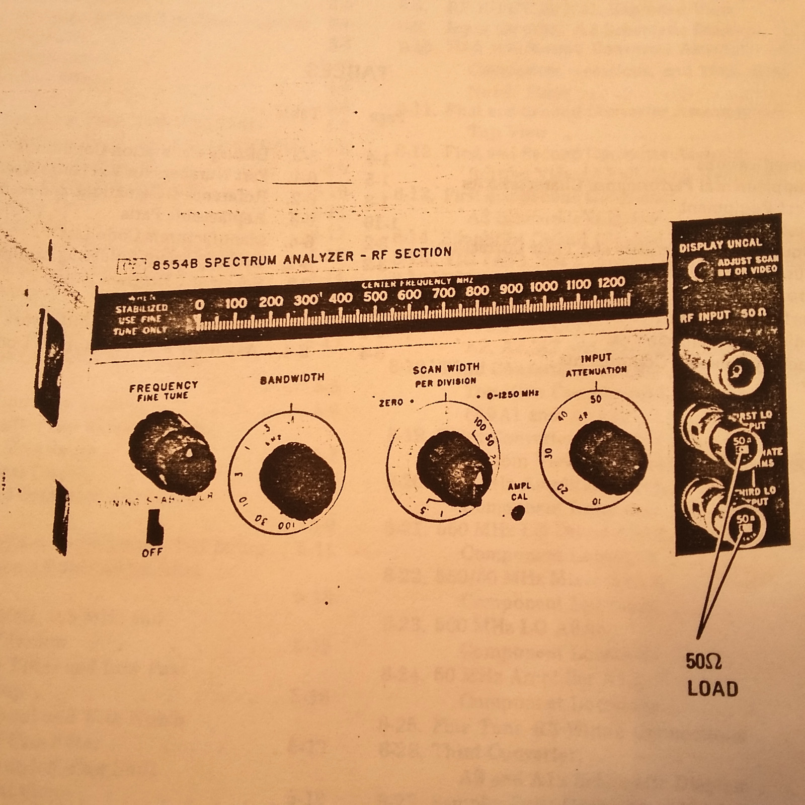 HP Hewlett Packard 8554B Spectrum Analyzer Operator & Service Manual