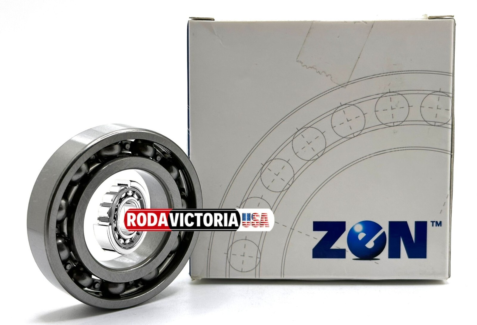 ZEN 6006 C3 DEEP GROOVE BALL BEARING, OPEN, NO SEALS 30x55x13mm