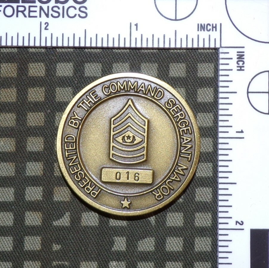 US Army 62nd Medical Group Command Sergeant Major Challenge Coin (Serial #d)