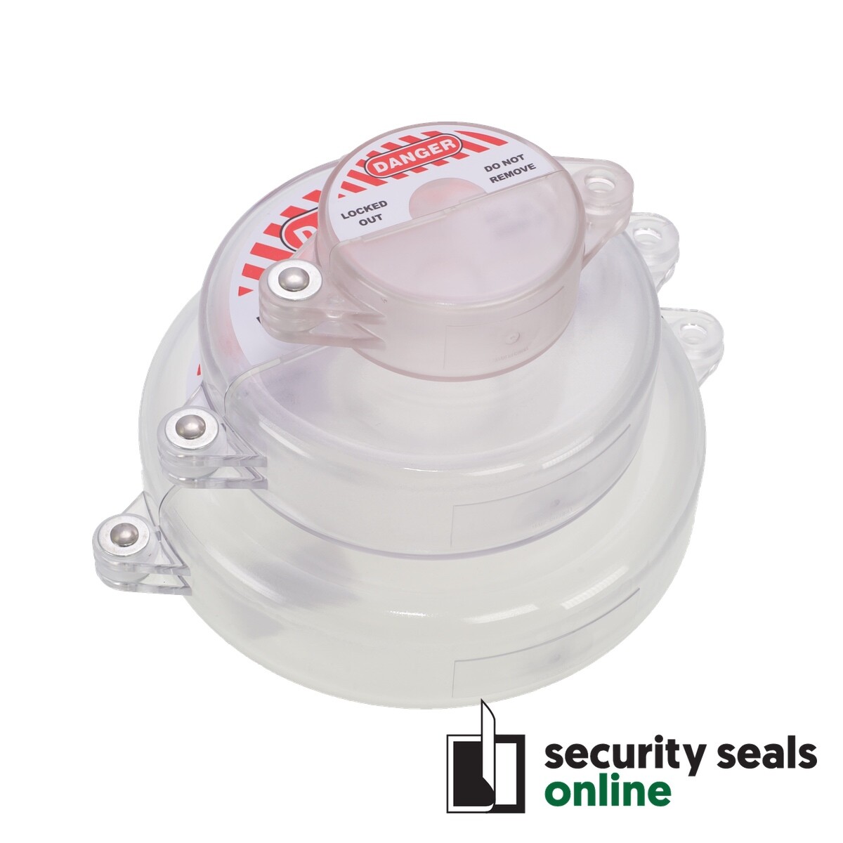 Clear Gate Valve Lockout, Suitable for valves from ⌀25mm to ⌀165mm