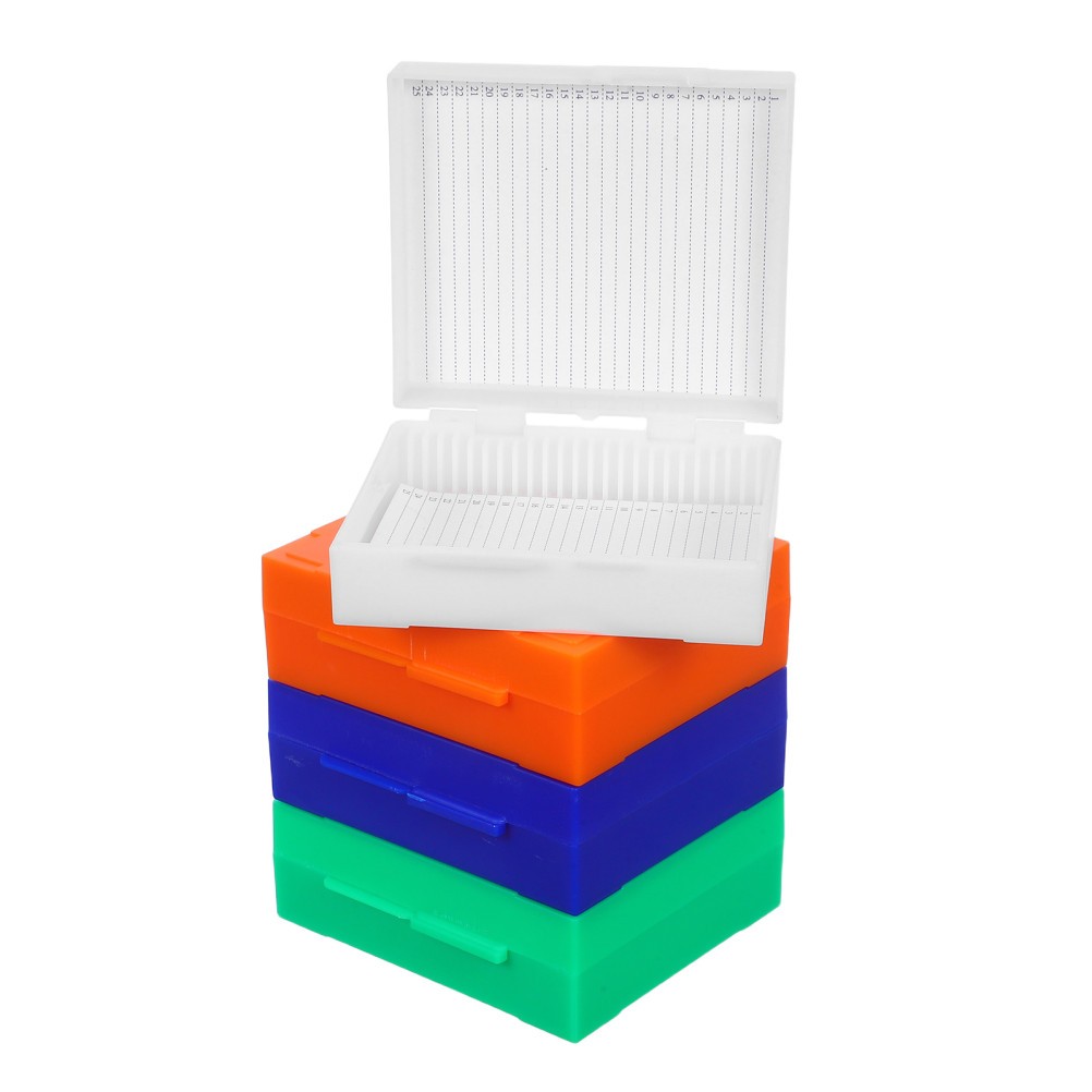4 Pcs Microscope Accessories Slide Case Plastic Rectangle Holder Storage