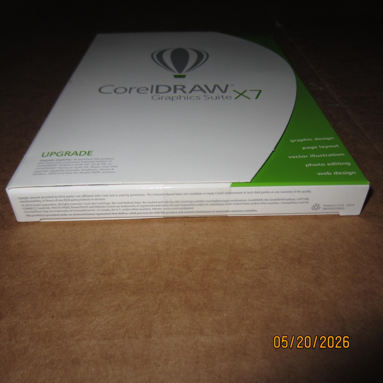 NEW CorelDRAW Graphics Suit X7 Upgrade Software Windows 8 Corel Graphic Design