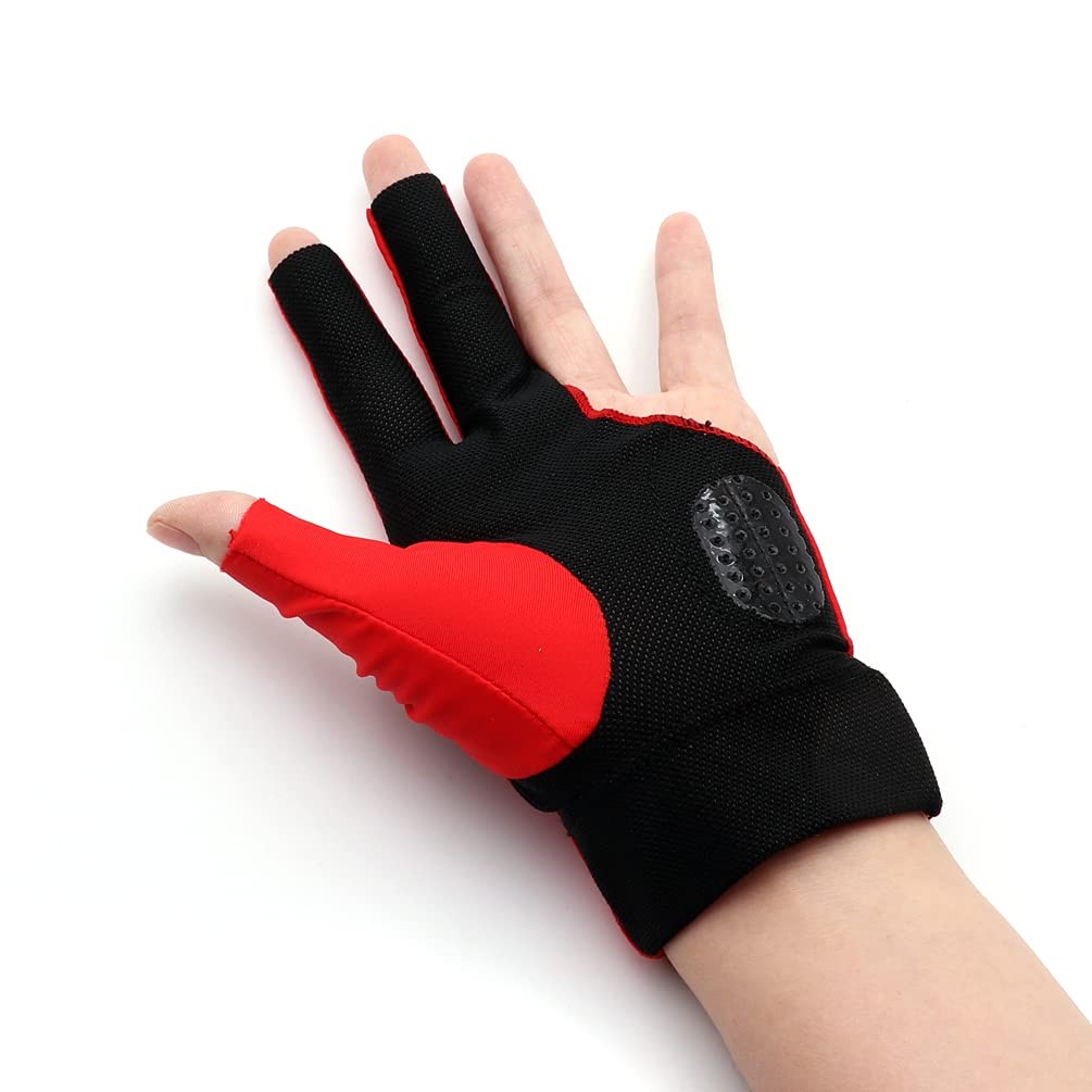 Professional Billiard Gloves Red for Left Hand Size XL  Game Ready Gear