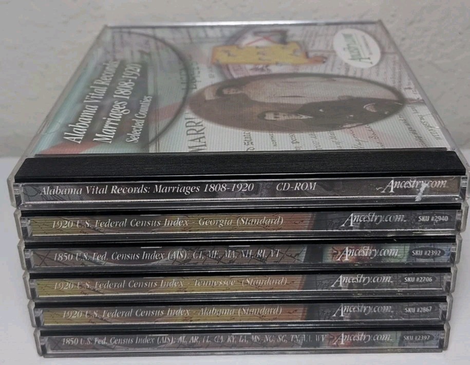 Lot Of 6 Ancestry.Com CD-ROM's  R37