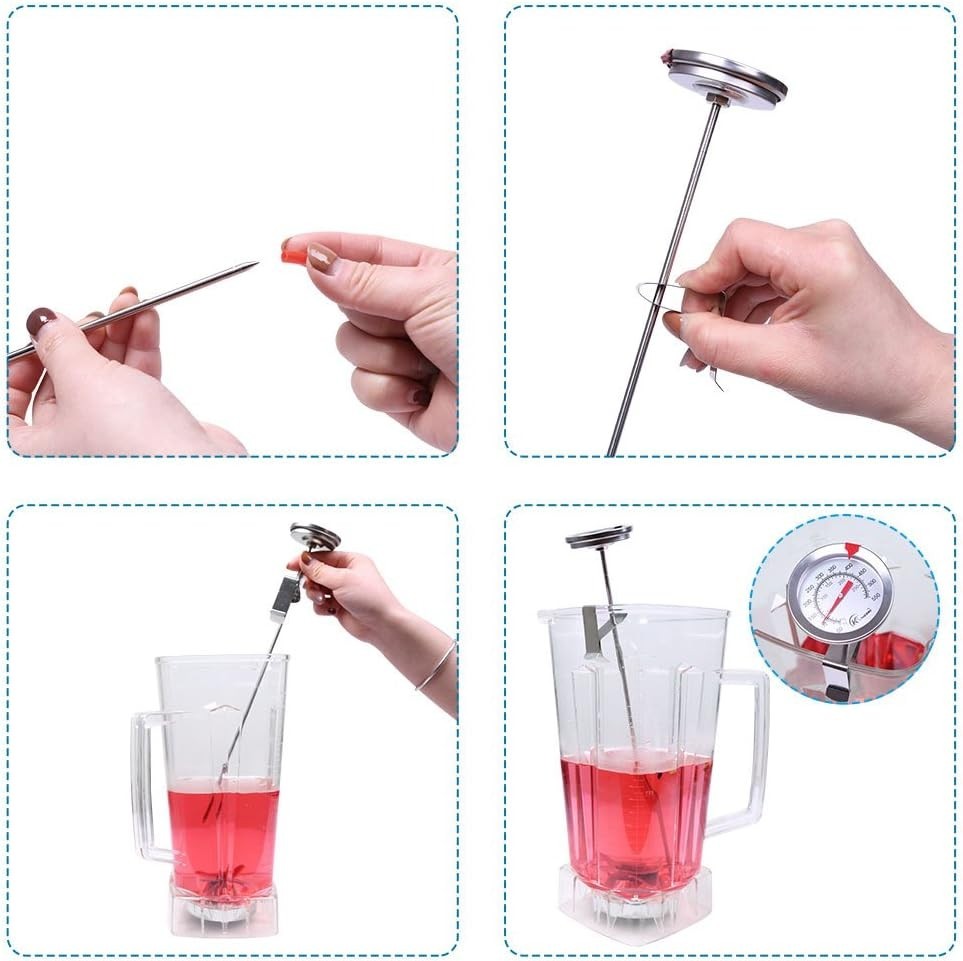 Candy/Deep Fry Thermometer with Instant Read,Dial Thermometer,2" Stainless St...
