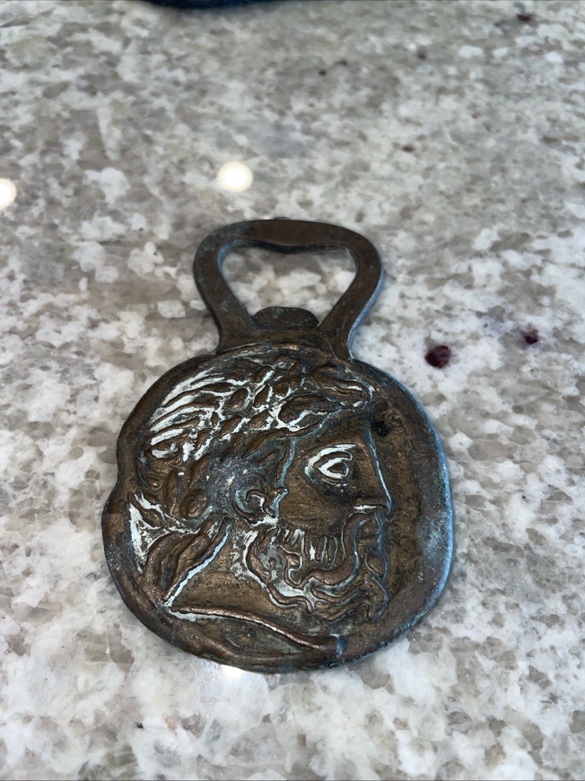 Vintage Greek God Mythology Bronze Bottle Opener Archer Zeus Made in Greece