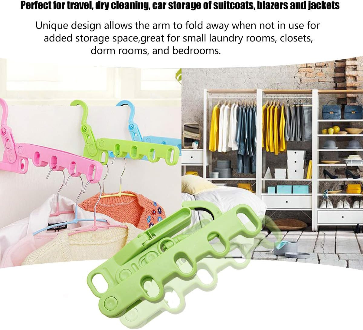 Plastic Multi-Function Hangers,Drying Rack,Suit Hangers,Travel Pink
