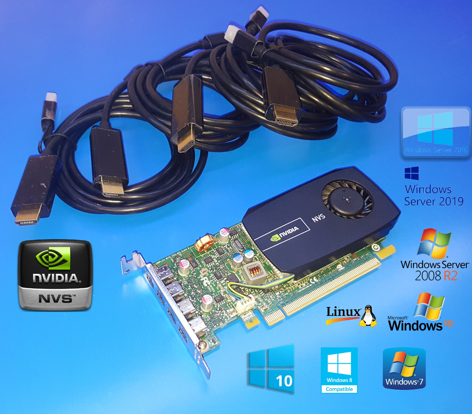 Dell Precision 3420 3430 3431 3440 3640 T1700 SFF 2GB Quad HDMI 4K Graphics Card