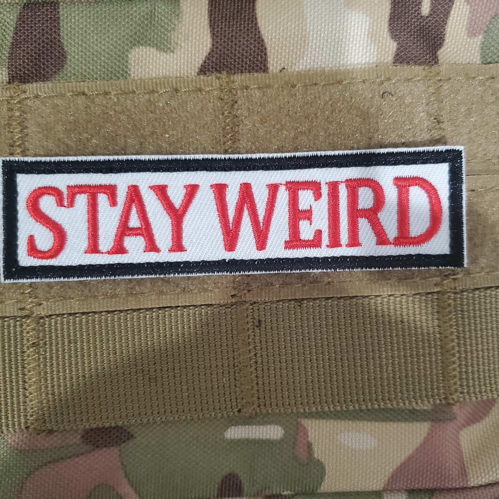 STAY WEIRD Sarcastic Funny Tactical Morale Patch Hook and Loop