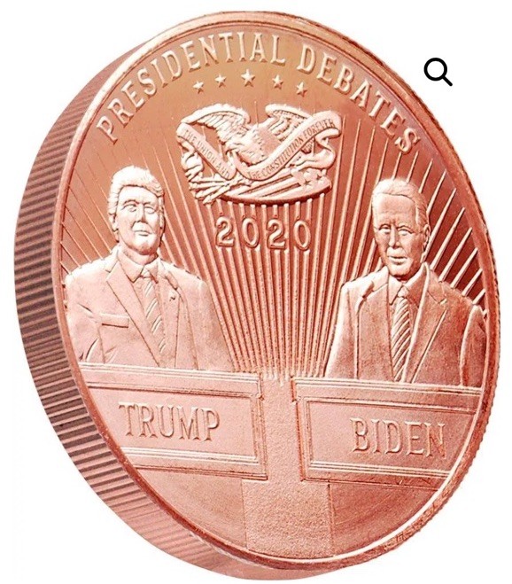 Donald Trump 1 Oz .999 Copper Round Coin Presidential Debates 1oz Limited