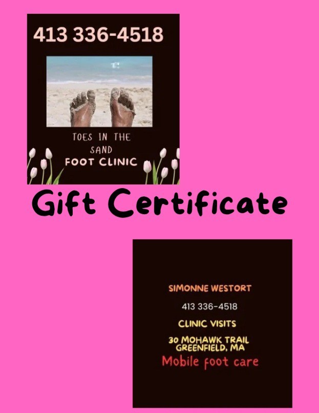 Toes In The Sand Gift Certificate