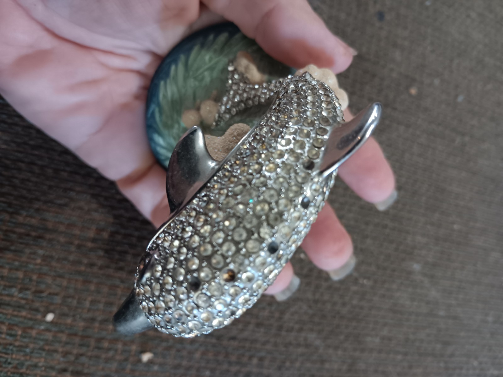 Perry Borelli Jeweled Dolphin Trinket Box