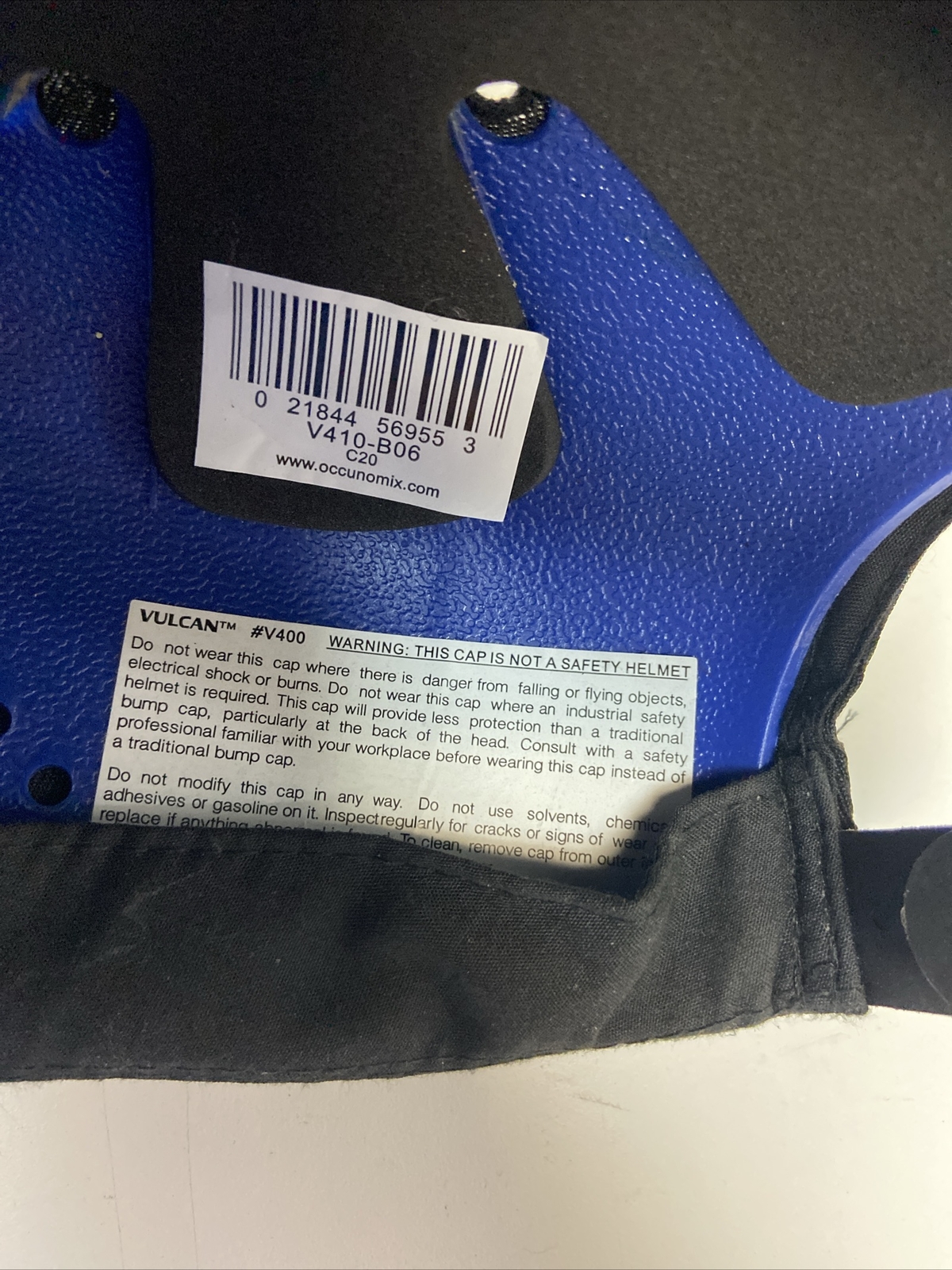 Vulcan V400 Hat Insert with Bump Baseball Cap Insert