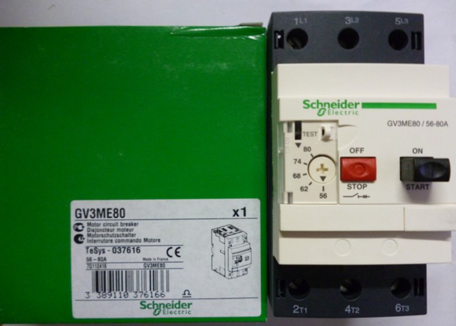 NEW SCHNEIDER GV3-ME80 GV3ME80 Circuit Breaker