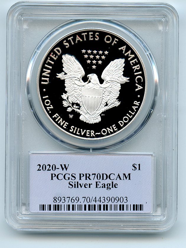 2020 W $1 Proof American Silver Eagle PCGS PR70DCAM Cleveland Native