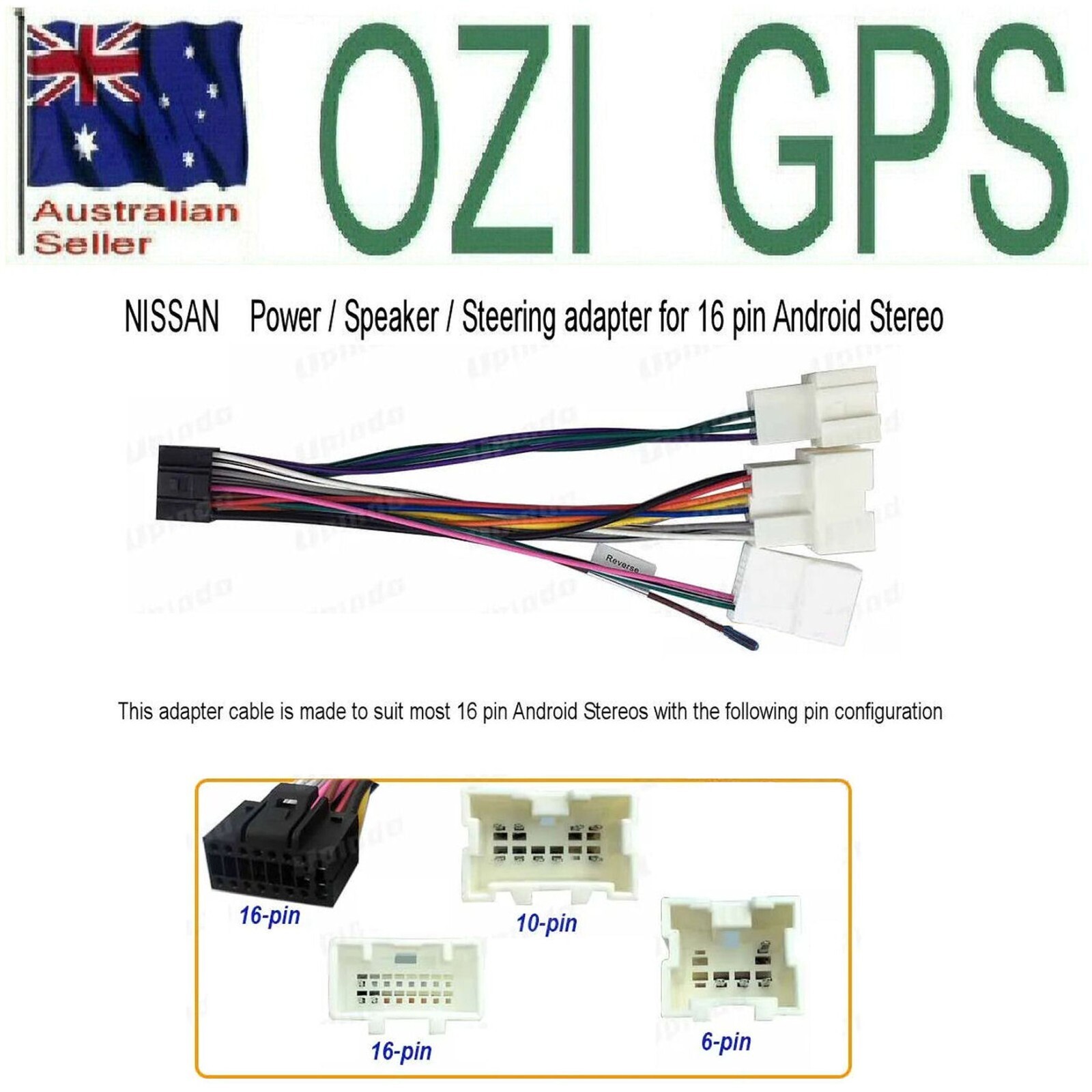 for NISSAN 200SX 1995-1999  POWER CABLE & ANTENNA ADAPTOR FOR NEW HEAD UNIT