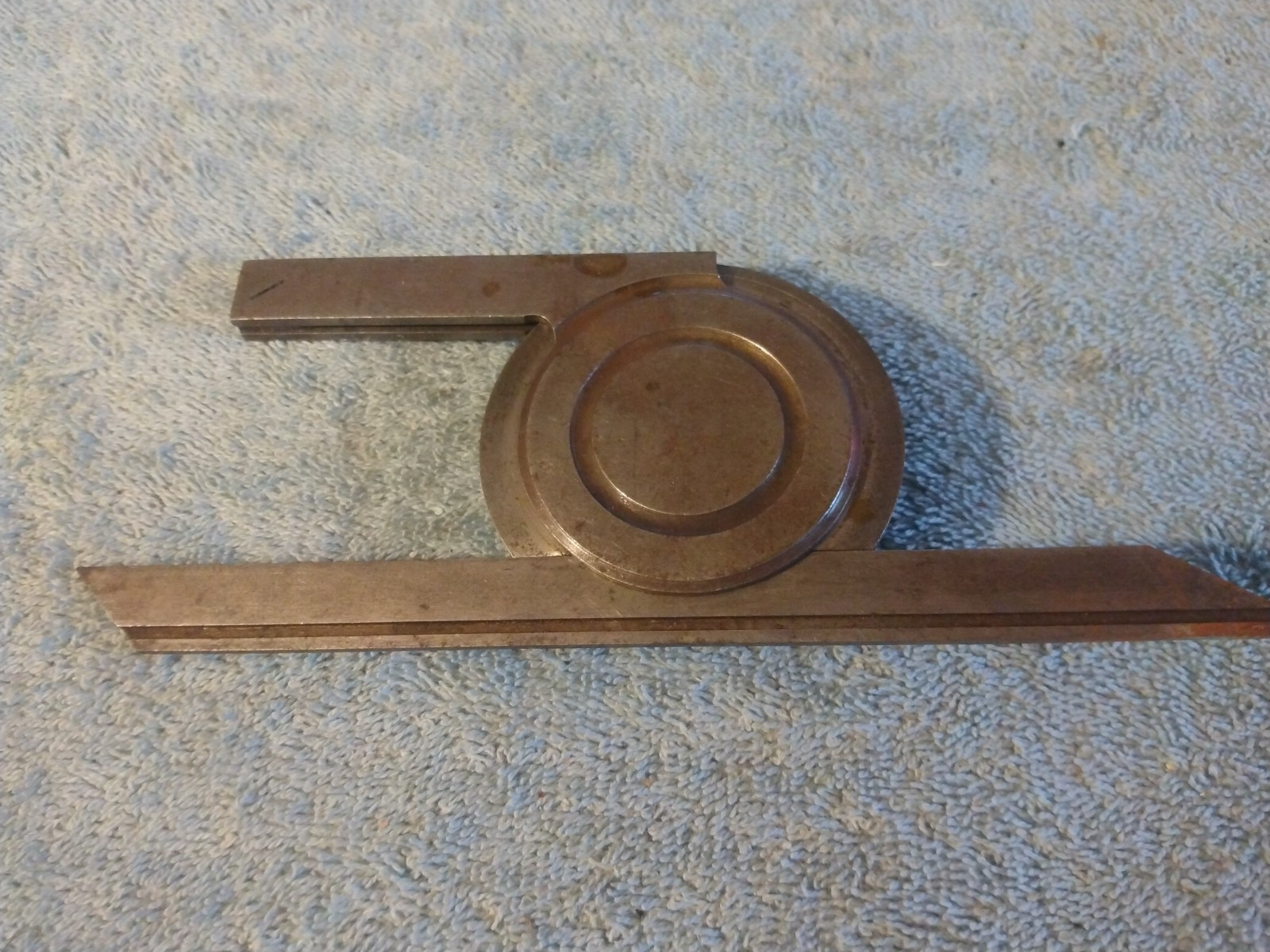 Vintage L.S. Starrett Bevel Protractor 7" Blade