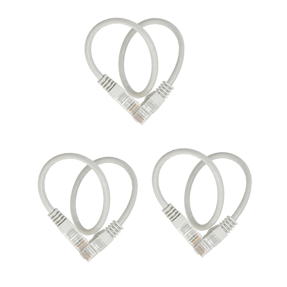 3 Pcs Cat 6 Ethernet Cable Braided 650Mhz CAT6 Network Cord RJ45 LAN Cables 3 FT