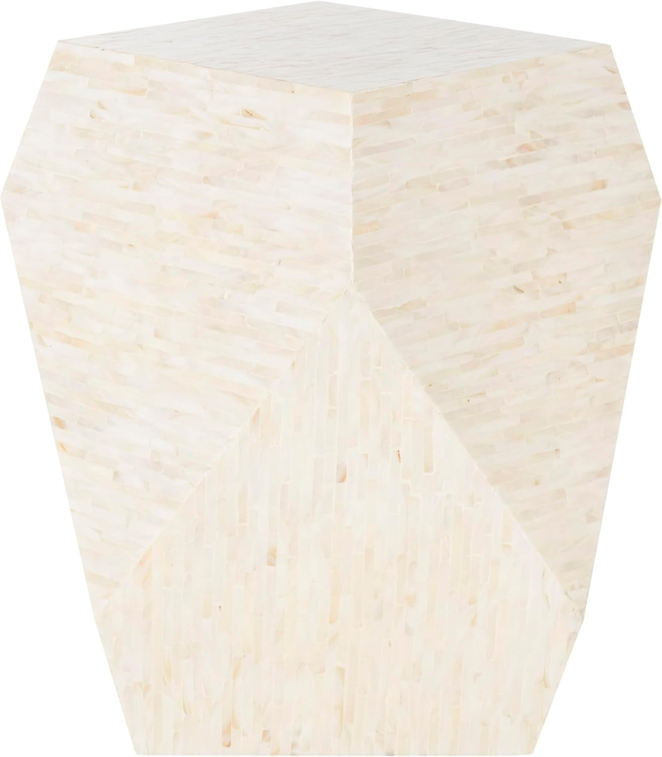 Safavieh Home Lea Multi and Light Beige Faux Mother of Pearl Mosaic Geometric Si