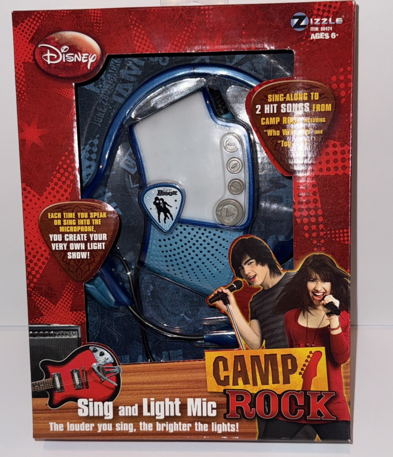 NEW NIB Disney's Camp Rock Sing Light Microphone Headset Sing Along 2 Hit Songs