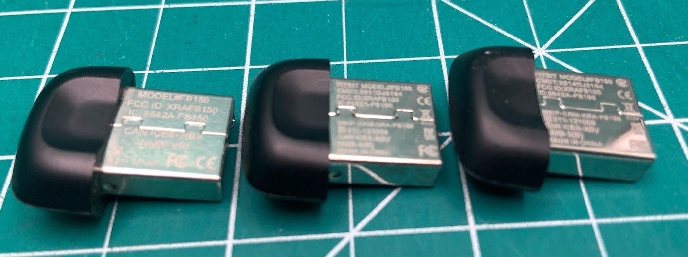 3 X OEM Fitbit Wireless Sync Dongle USB Charge, HR, Flex, One, Zip, Force, Surge