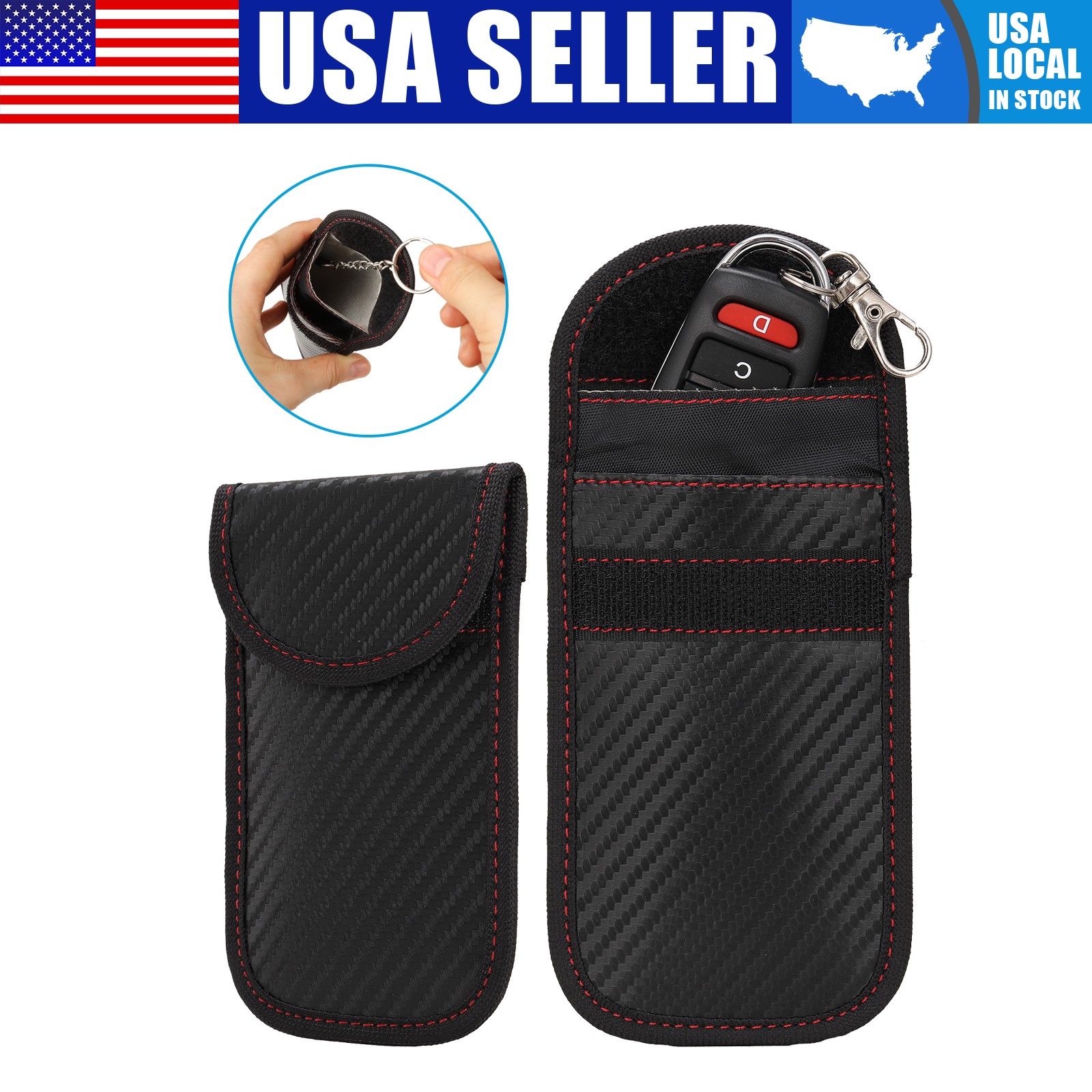 Car Key Signal Blocker Case Faraday Fob Pouch Keyless RFID Security Blocking Bag