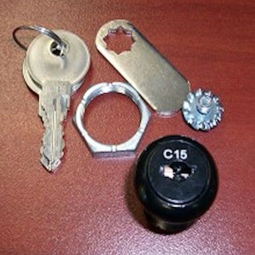 *NEW* BLACK LOCKS  5/8" Double Bitted LOCK w/2 KEYS** ARCADE / PINBALL Locks