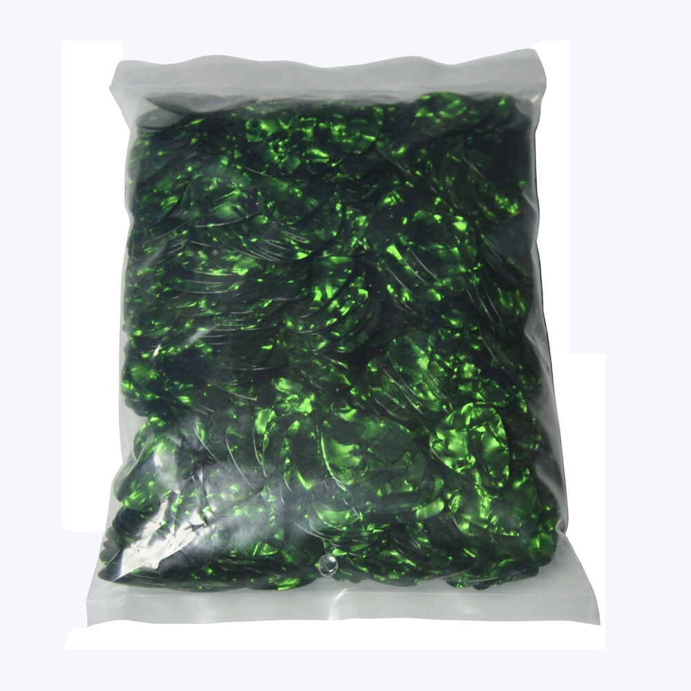 Wholesale 1000pcs Medium 0.71mm Blank 351 Guitar Picks Celluloid Pearl Green