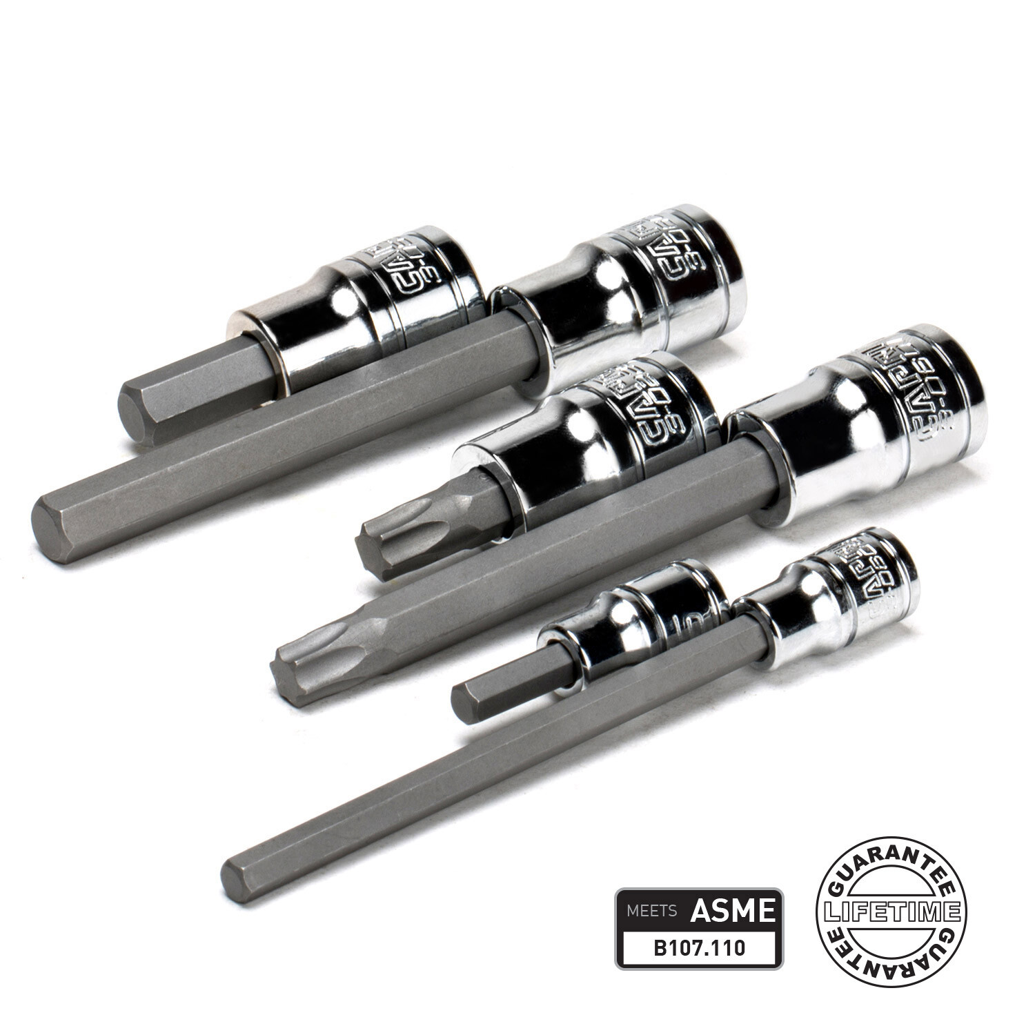 Capri Tools Long Hex Bit Socket, Metric and SAE Sizes