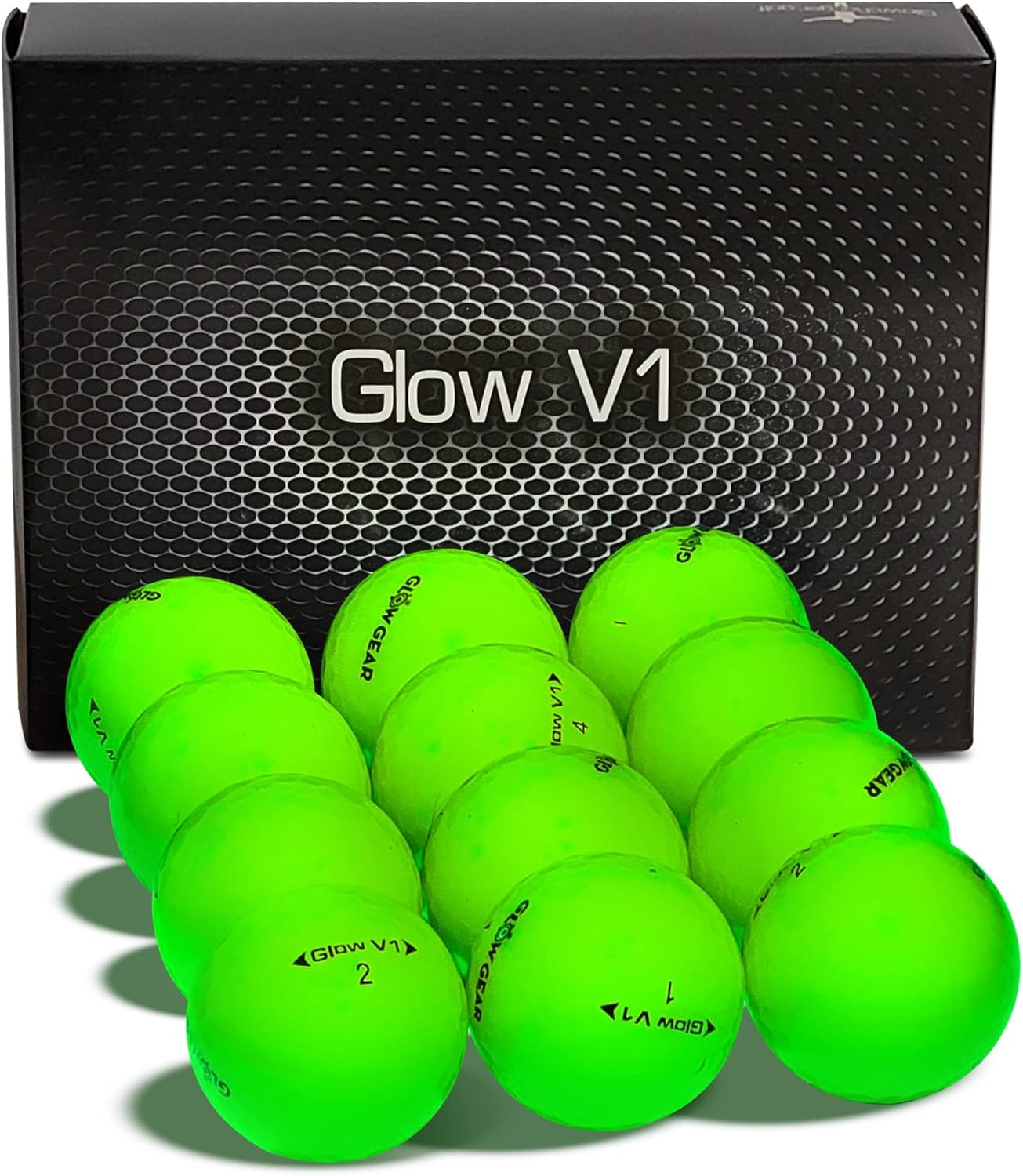 Golf - Glowv1 Night Golf Balls, for Men and Women, Glow in the Dark with Full Co
