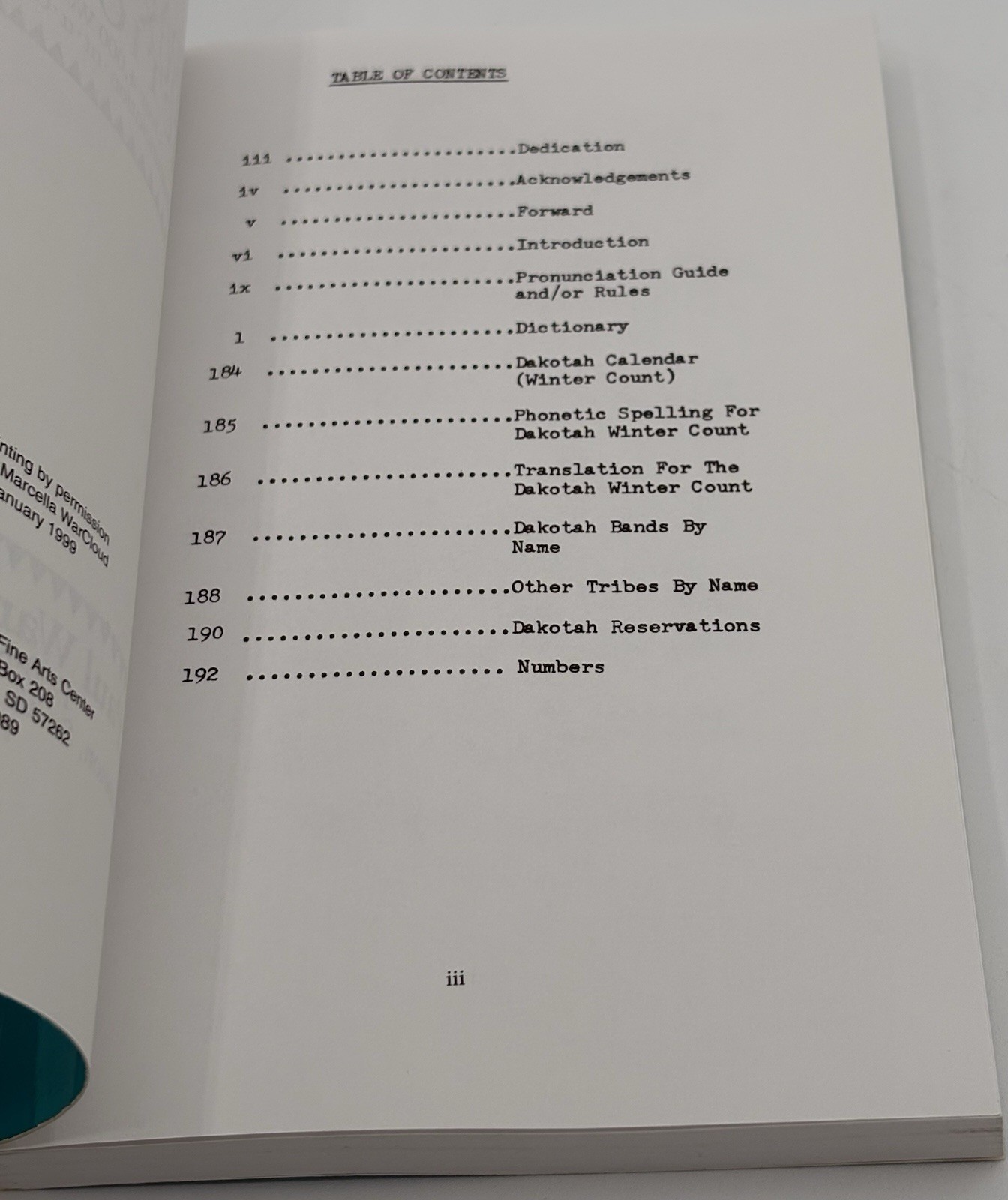 Dakotah Sioux Indians Dictionary Paul Warcloud 1999