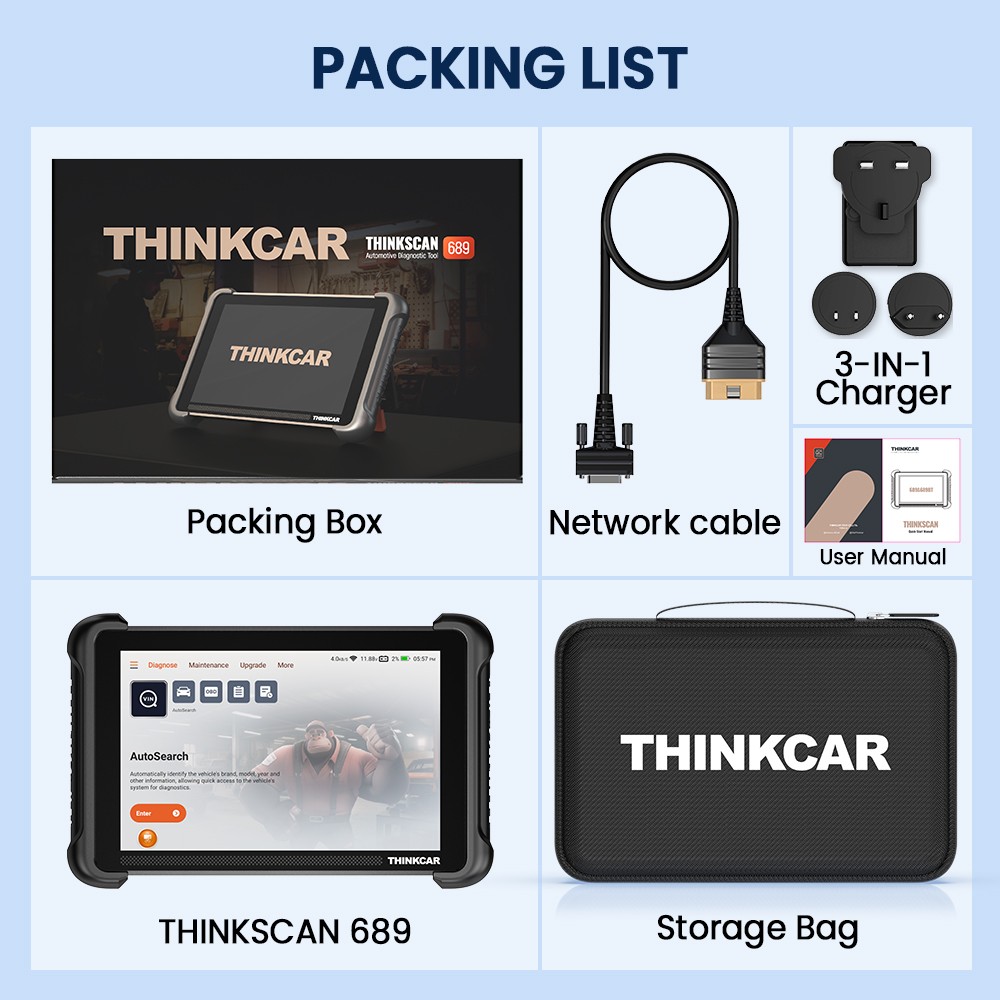 Thinkcar 689 Active Test CANFD & DOIP Full Systems Auto Diagnostic Scanner Tool