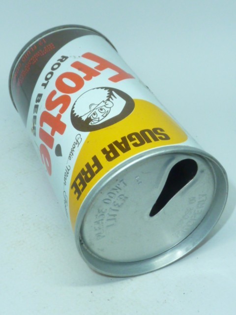 Empty Top Opened 12oz Frostie Sugar Free Root Beer S.S. Pull Tab