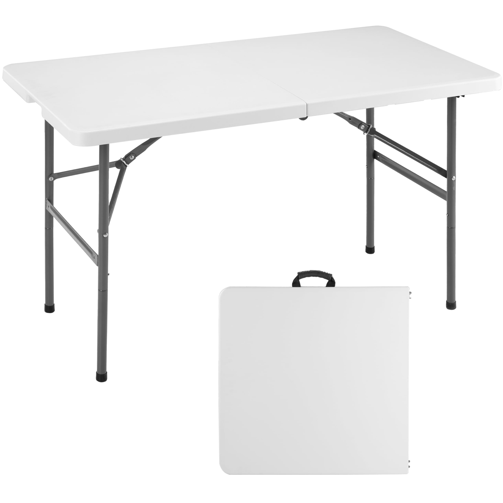 4ft Folding Table Portable with Handle for Camping Picnic Party Indoor & Outdoor