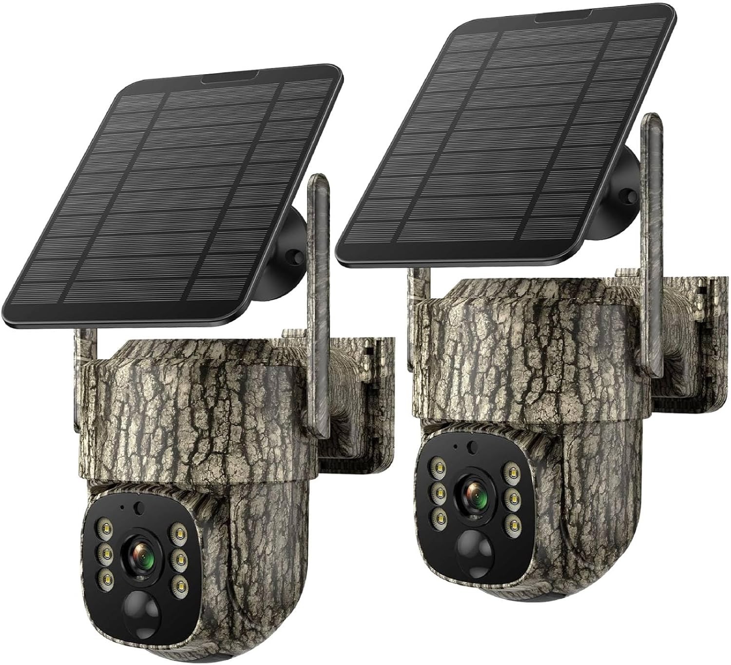 4G LTE Cellular Trail Camera with Solar Panel 2.5K Smart Security Cam Auto Track