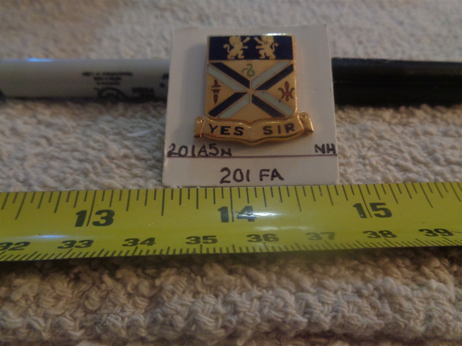 201st Field Artillery NH Unit Crest, DI, DUI (DRAW#J10)