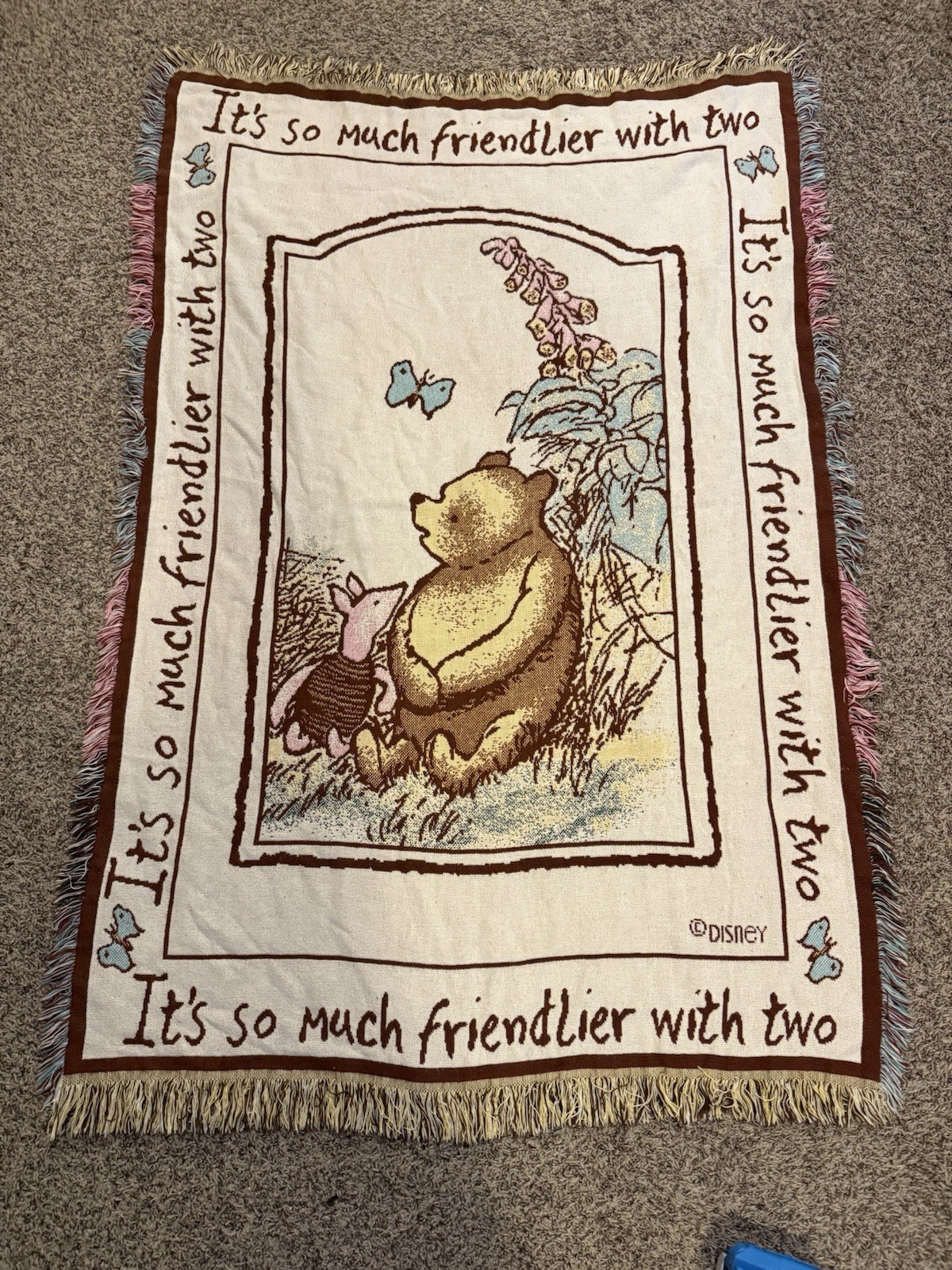 Classic Pooh Woven Blanket