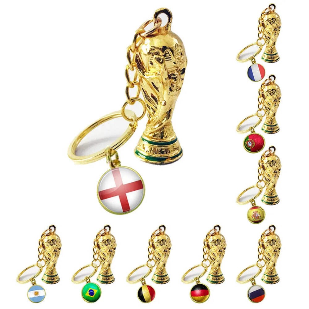 Fashion National Flag Metal Unisex Football World Cup Keychain