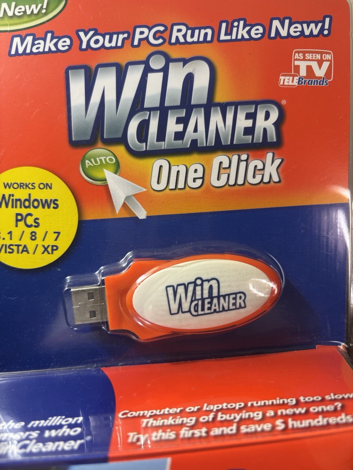 Win Cleaner One Click USB For Windows PC New Sealed In Box