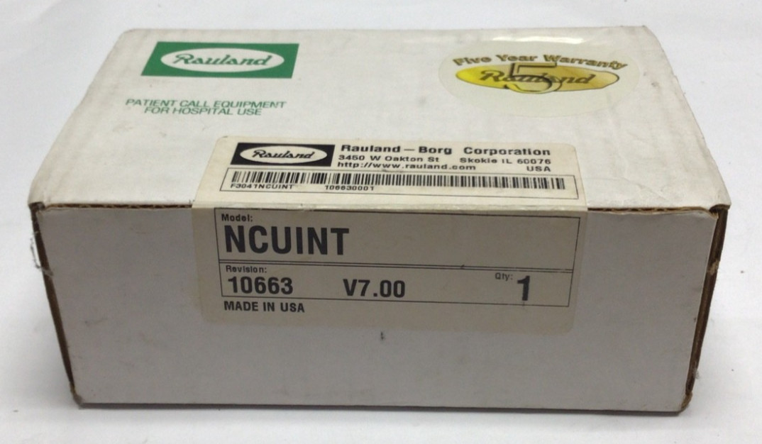 Rauland Responder IV NCUINT Nurse Call Control Station New factory sealed