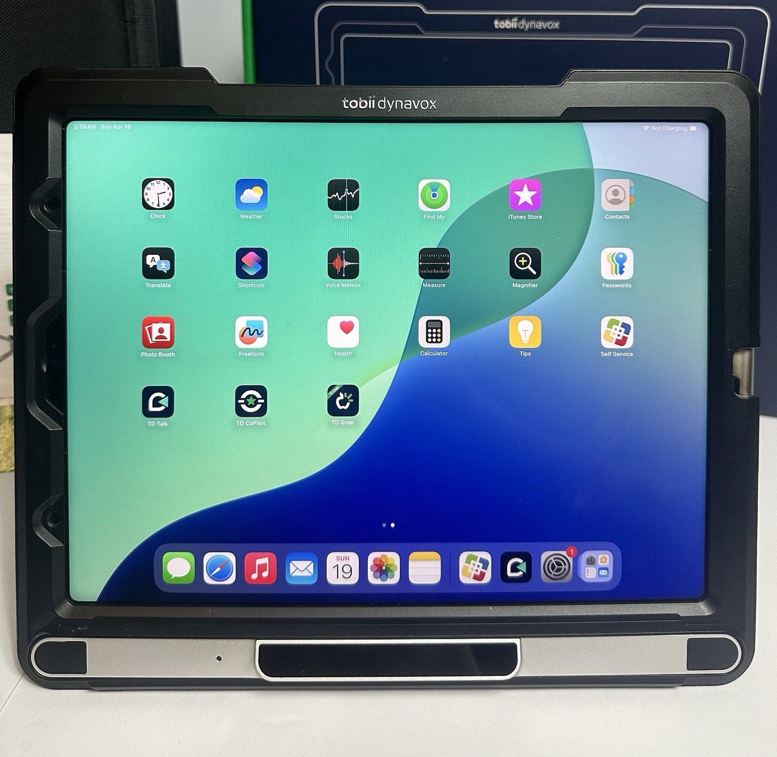 Tobii Dynavox TD Pilot Speech Generating Device attached with iPad Pro 12.9 6th
