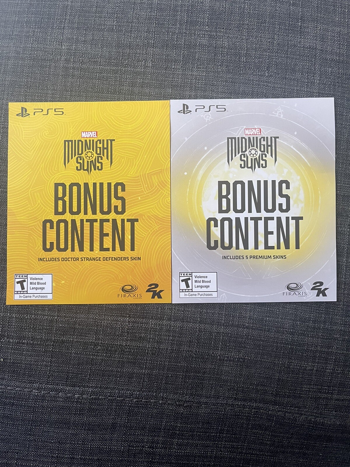 PS5 Marvel Midnight Suns Bonus Content - Doctor strange & 5 Premium Skins