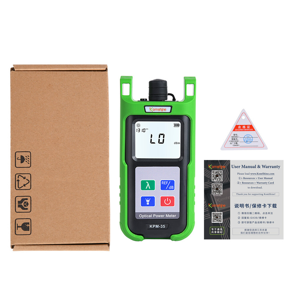 Komshine FTTH Fiber Cable Tester Optic Power Meter KPM-35 & KLS-35 Light source