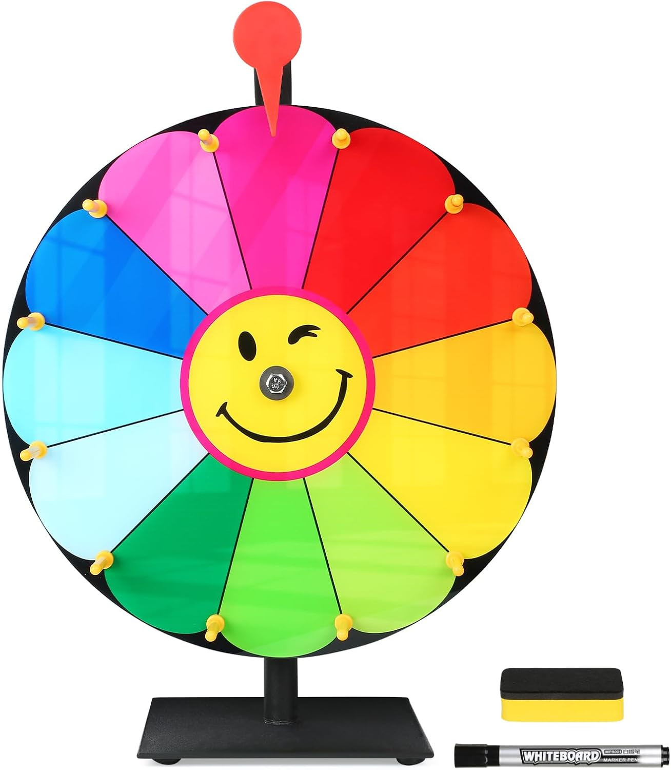 12 Inch Color Prize Wheel, 12 Slot Spinning Wheel Fortune Game, Holiday Activiti