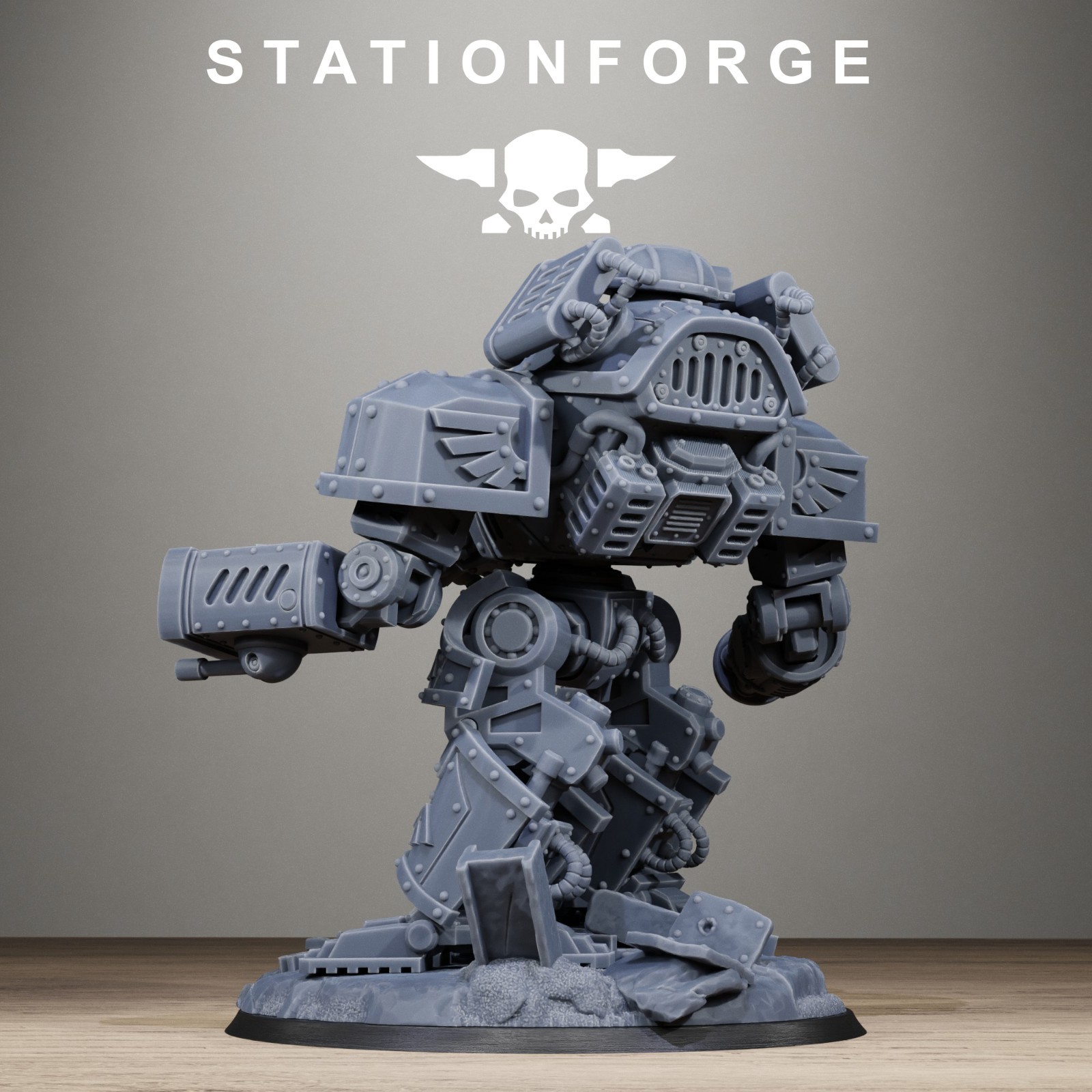 32mm Grimguard MechGuard Station Forge High Quality Miniature (100mm Base)