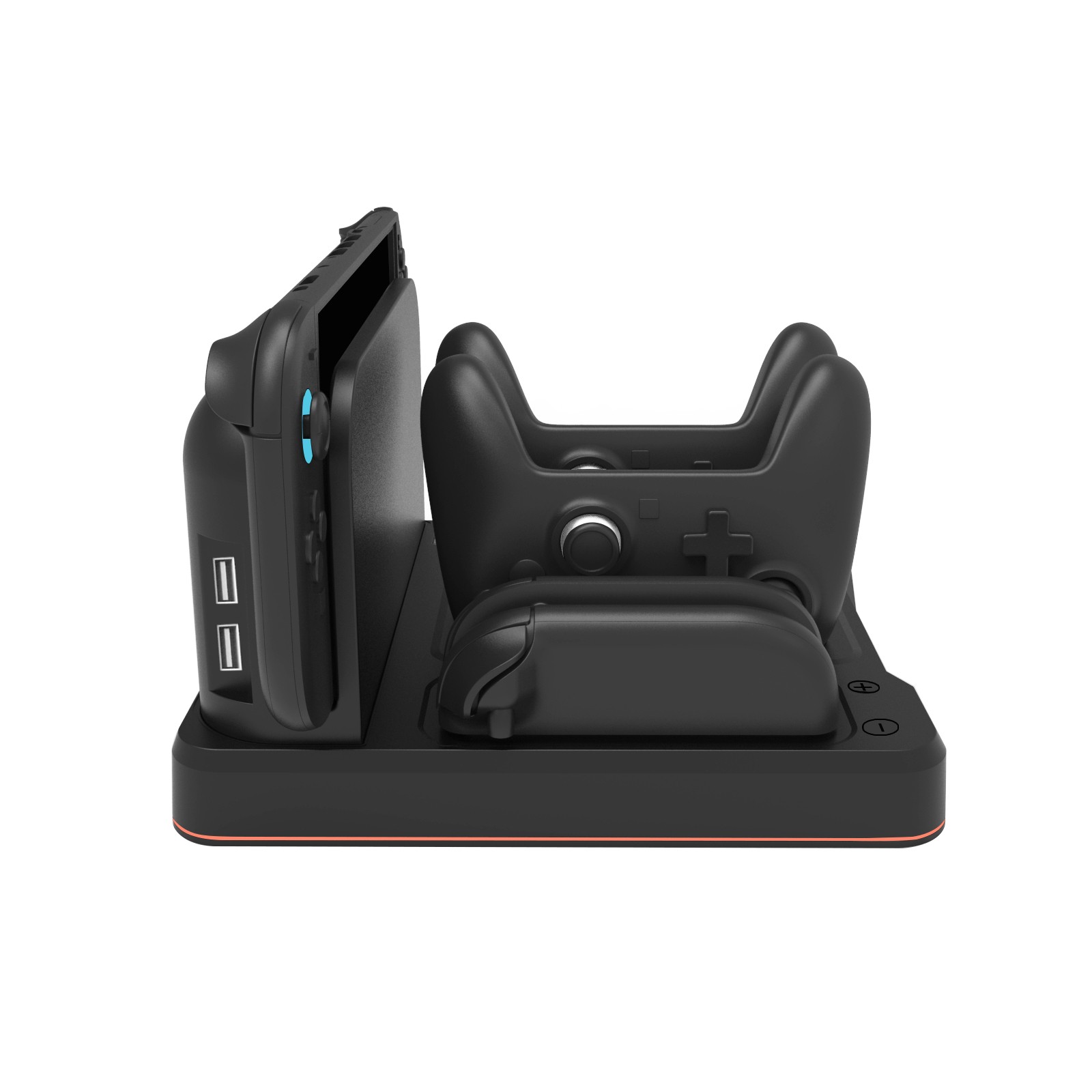 For Switch 2 pro Controller Charging Dock with RGB Lighting Console Base