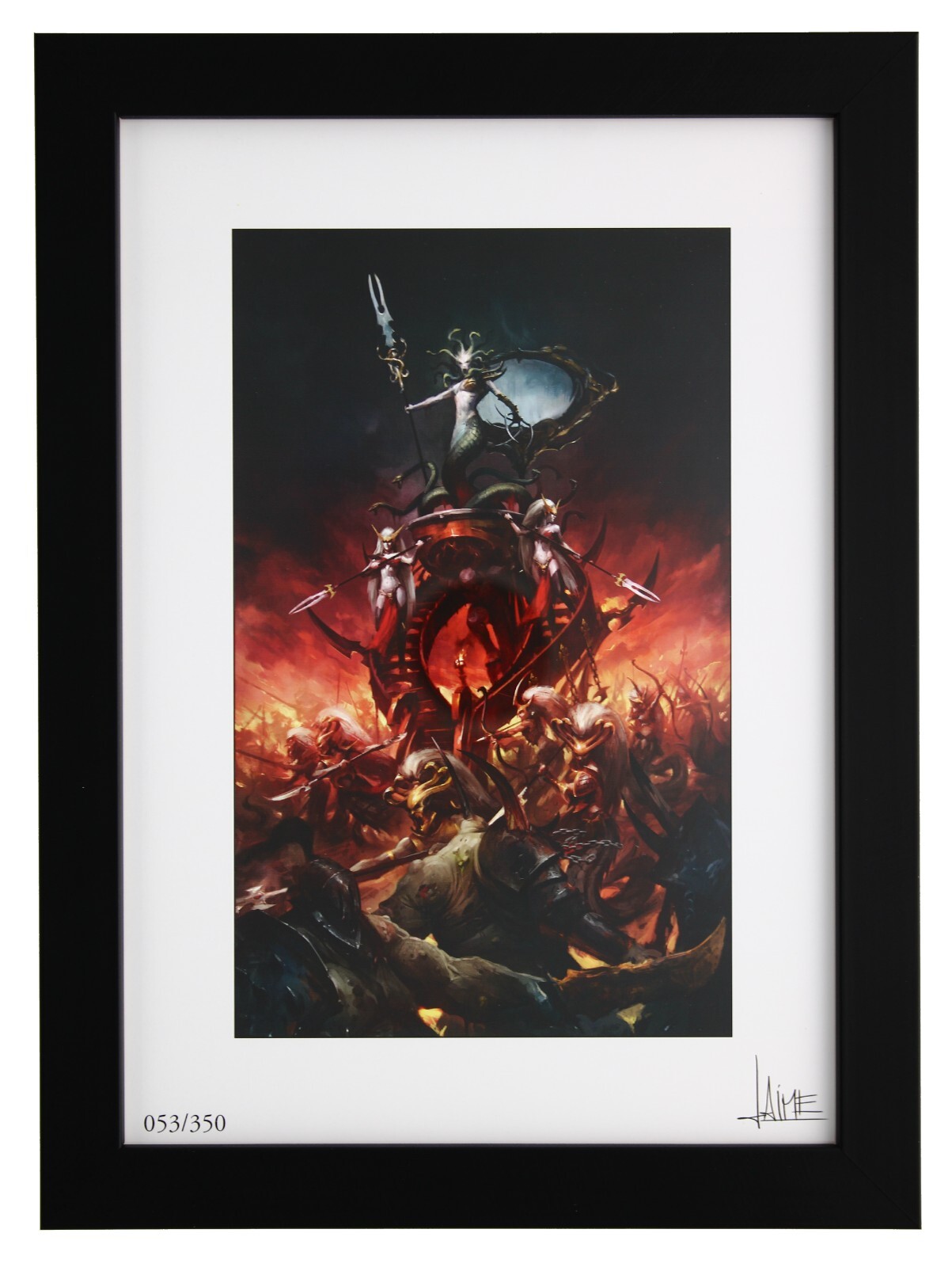 Warhammer 40K Daughters of Khaine 2022 Numbered Framed Art Print By Birch Prints