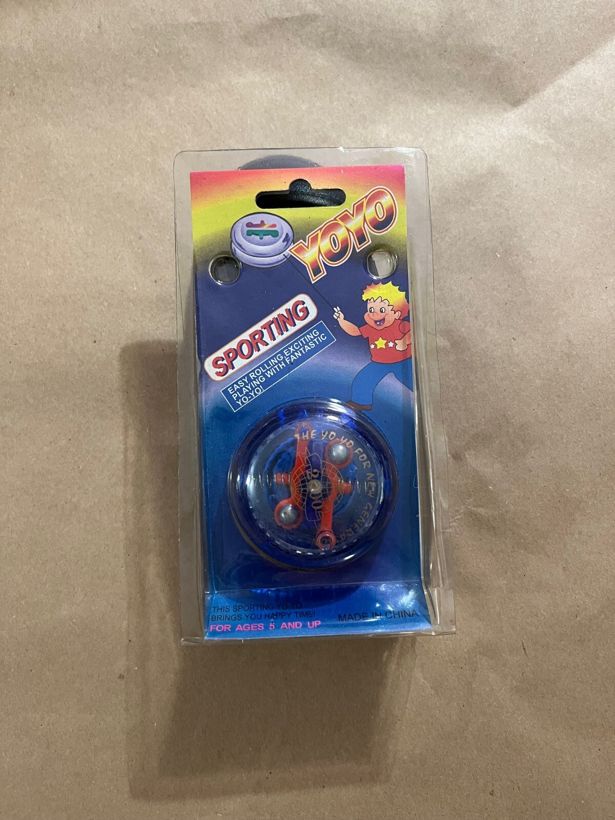 Vintage Collectible Retro Yo-Yo toy  blue color world 2000 Original Pack