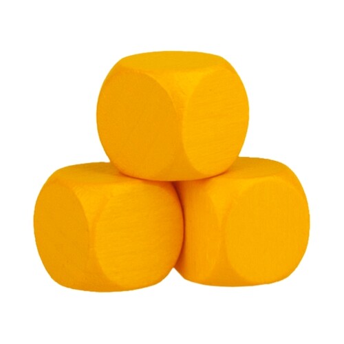 Dés Vierges - 30mm - Jaune